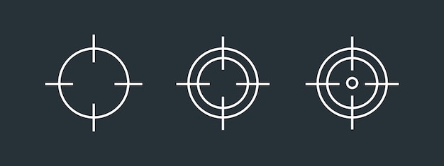 Vector target, goal and aim icon set isolated on background. vector illustration