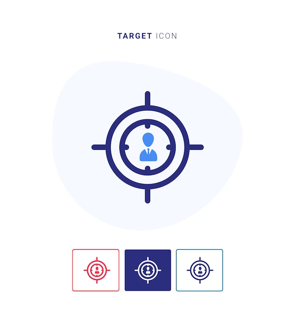 Target icon logo and vector template