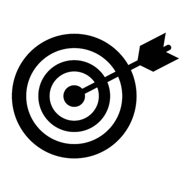 Target icon on transparent background