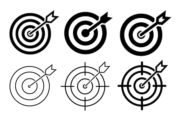 Vector target icon on white background