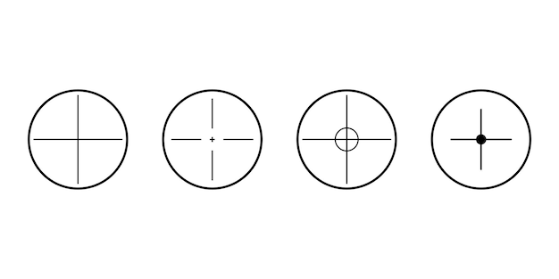 Target icons Sniper vector illustration icon Target aim symbol Circle with cross