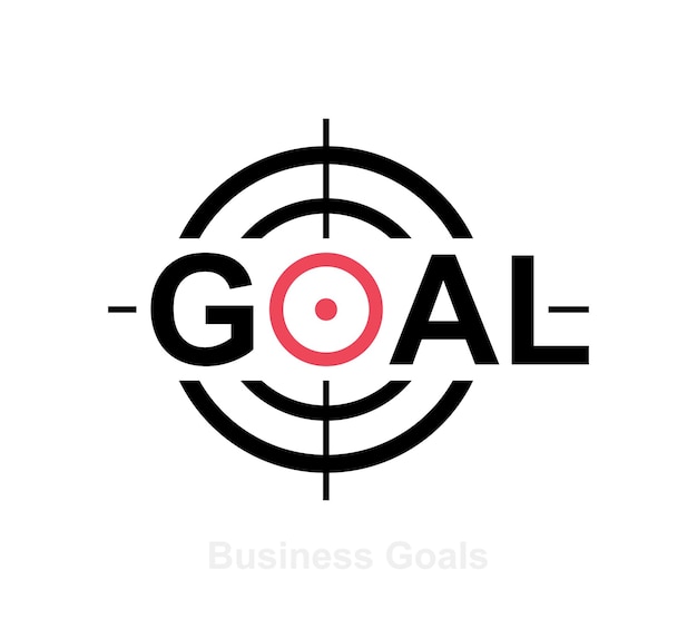 Vector target line icon goal concept marketing targeting strategy symbol logo design vector illustration