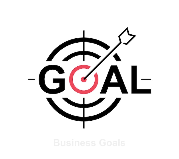 Vector target line icon with arrow goal concept marketing targeting strategy symbol logo design vector illustration