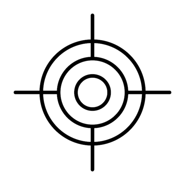 Vector target line icon