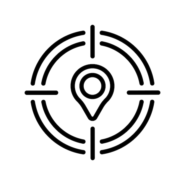 Vector target location icon