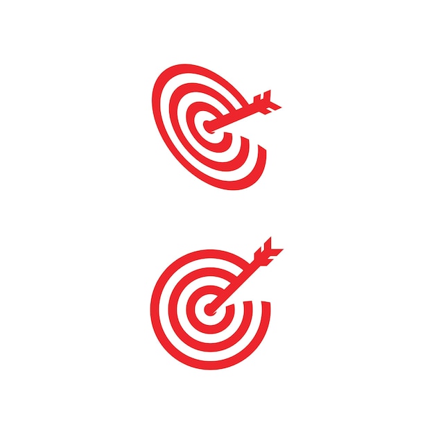 Target logo arrow direction circle target vector illustration