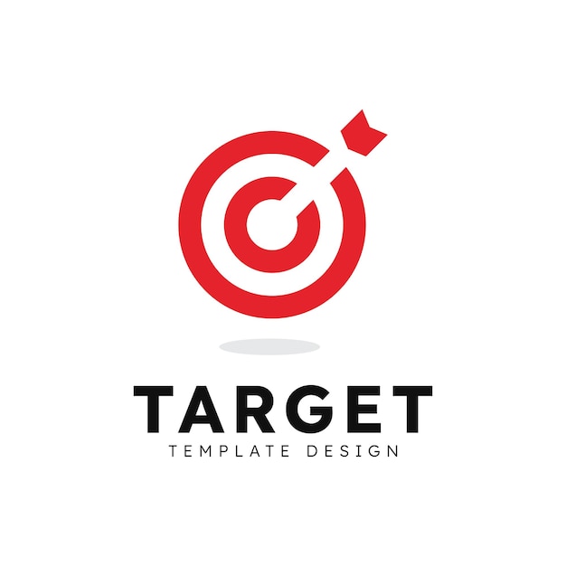 Target logo arrow direction circle target Vector illustration