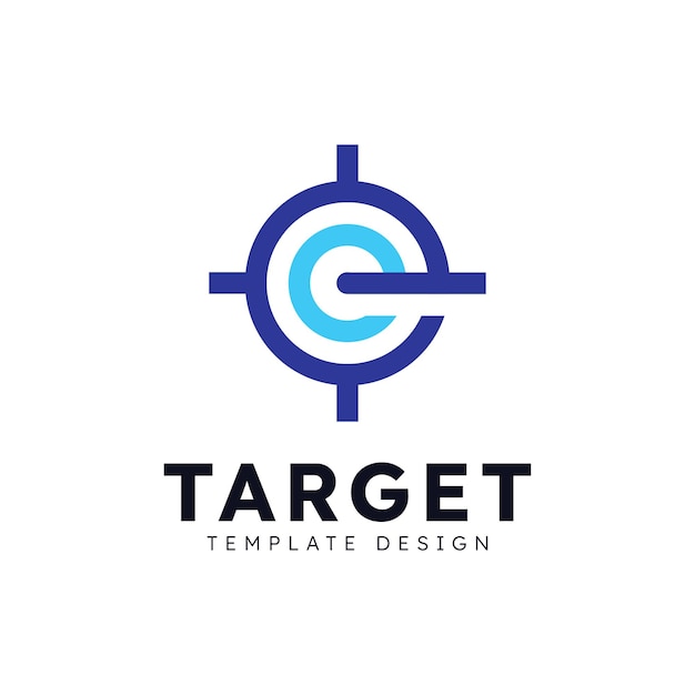 Target logo arrow direction circle target Vector illustration