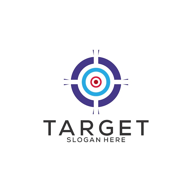 Target Logo design vector template arrow on target logo icon