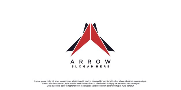 Target logo design with creative arrow concept