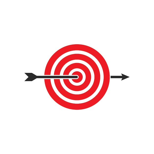 Target logo icon vector illustration flat design template
