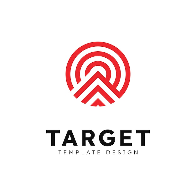 Target logo pijl richting cirkel target Vector illustratie