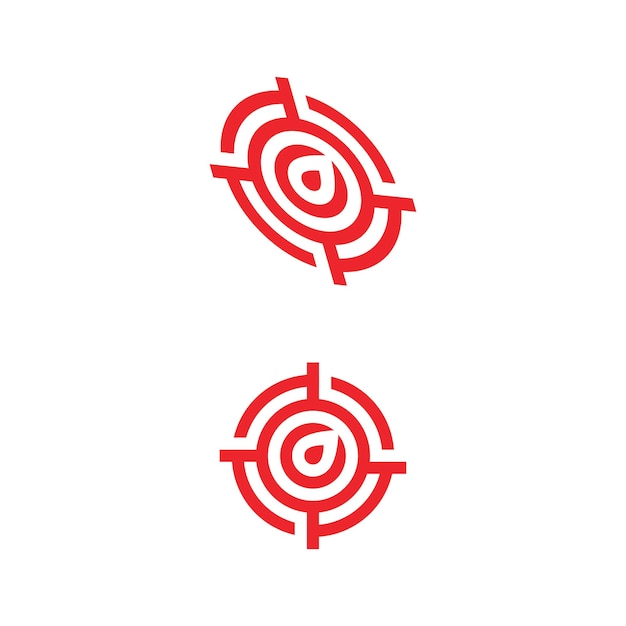 Target logo pijl richting cirkel target Vector illustratie