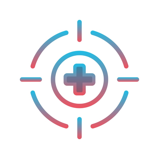 Target medical logo gradient design template icon element