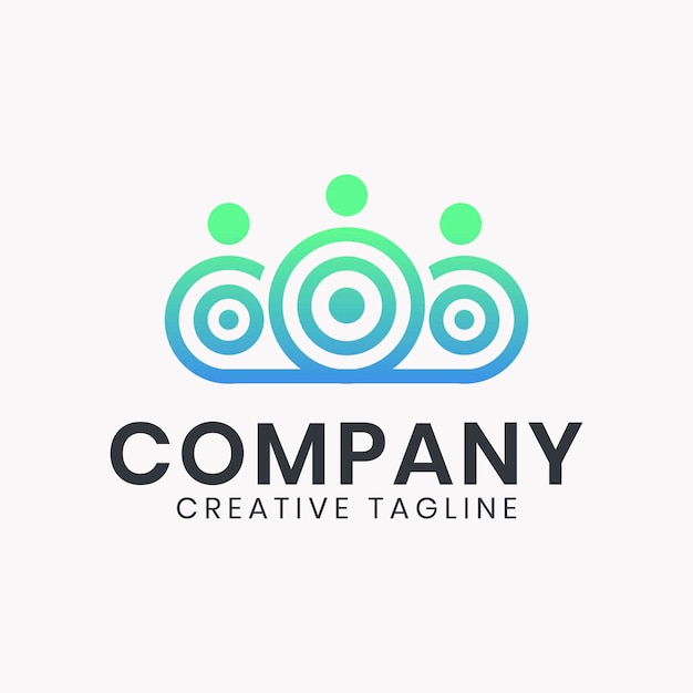 Target people logo design template