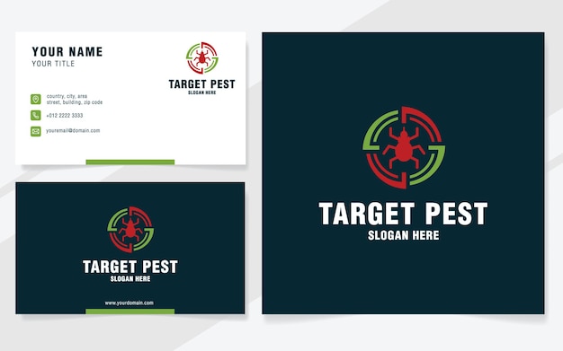 Шаблон логотипа target pest в современном стиле