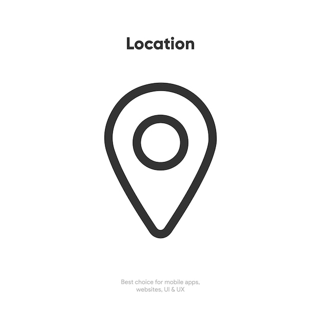 Target pin point icon Red map location pointer icon symbol sign Gps marker with isolated white