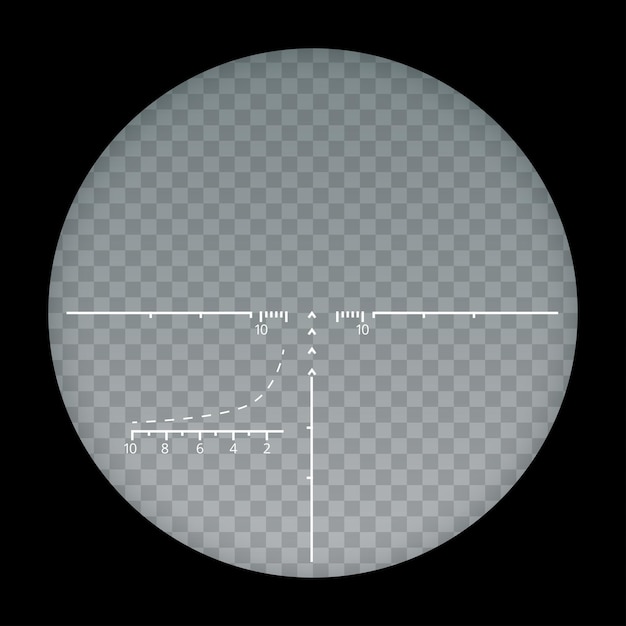 Vector target sight sniper symbol isolated on a transparent background, crosshair and aim vector illustration stylish for web design.