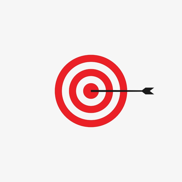 Target simple vector icon Flat vector infographic