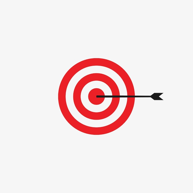 Target simple vector icon Flat vector infographic