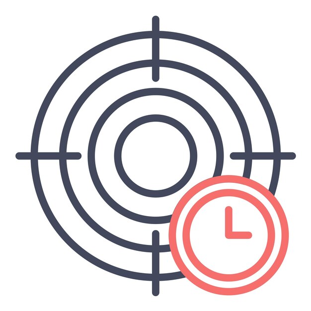 Target Time Vector Illustration Style