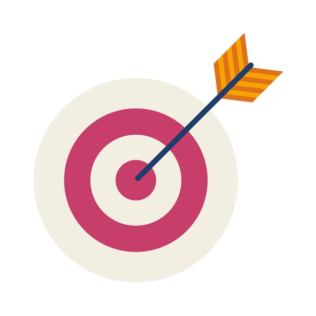 Vector target vector icon target with arrow icon