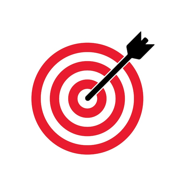 Target with Arrow Hitting Bullseye