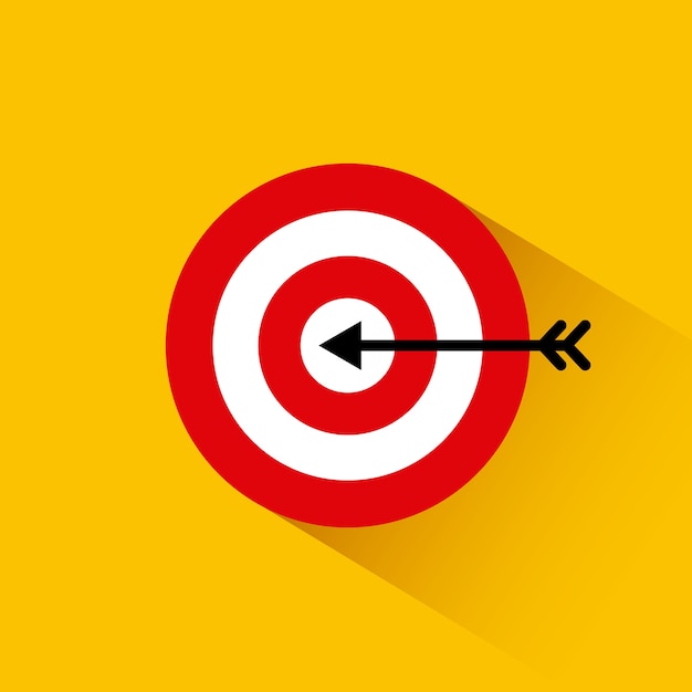 Vector target with arrow icon