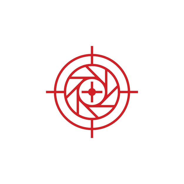 Vector target with shutter camera icon