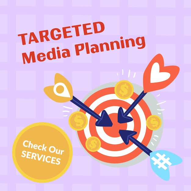 Targeted media planning check our service vector