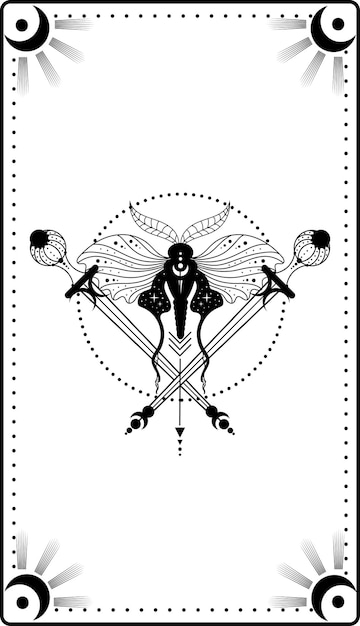 Карты таро мистический плакат гадание major arcana колода векторная иллюстрация