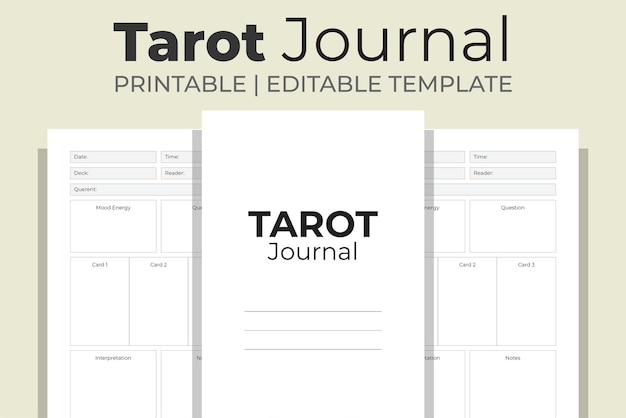 Vector tarot journal kdp interior