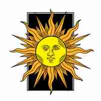 Vector tarot sun