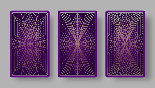 Tarotkaarten met geometrisch patroon