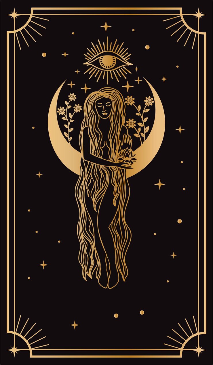 Tarotkaarten Mystieke poster metaforische kaarten Vector graphics