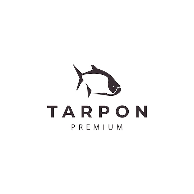 Tarpon fish logo design vector icon illustration