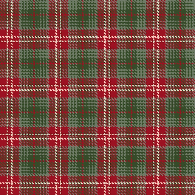 Vector tartan check geruite naadloze structuurpatroon in rood en groen