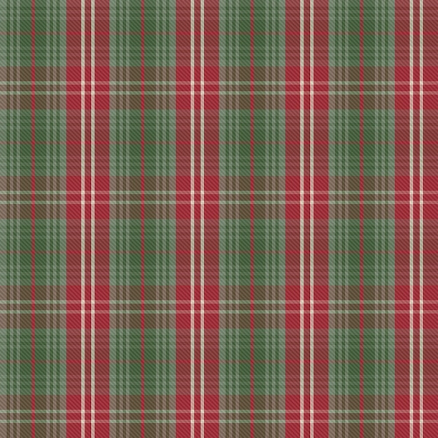 Tartan check plaid texture seamless pattern in red and green