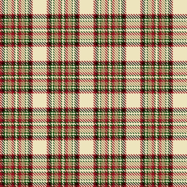 Tartan check plaid texture seamless pattern in yellow red and green