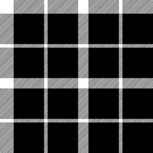 Tartan clan flower black seamless fabric texture