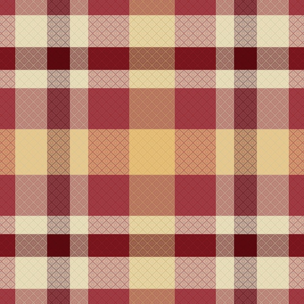 Tartan geruit patroon met textuur en warme kleur