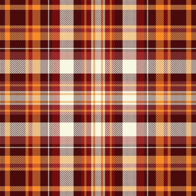 Tartan geruit patroon met textuur en warme kleur