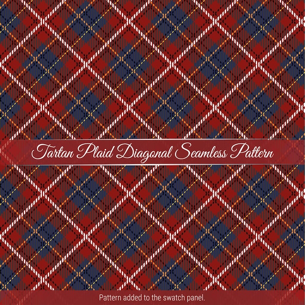 Tartan geruite diagonale naadloze patroon