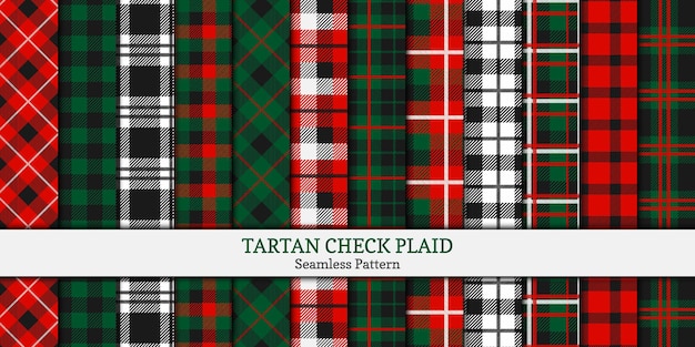 Tartan geruite naadloze patrooncollectie