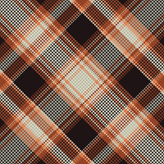 Tartan of geruite halloween kleurenpatroon