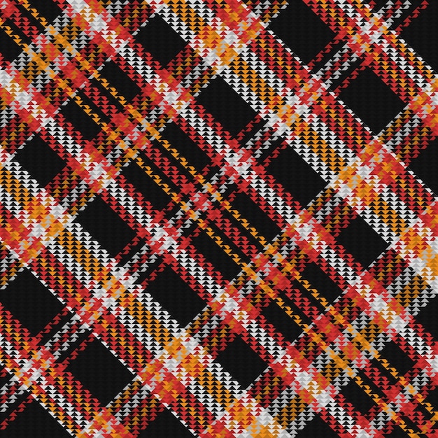 Tartan of geruite halloween kleurenpatroon