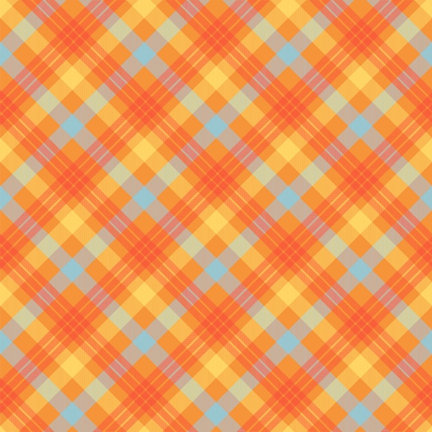 Tartan orange color seamless pattern