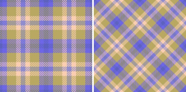 Tartan pattern background seamless check fabric textile plaid texture vector