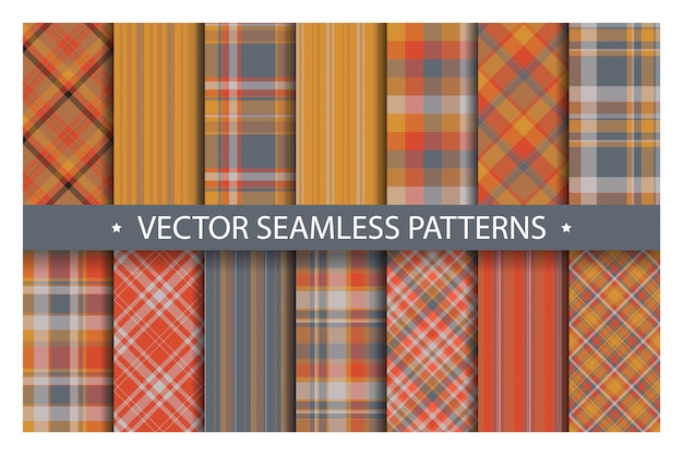 Tartan patterns set