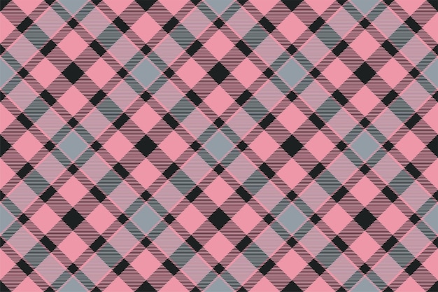 Tartan plaid background diagonal check seamless pattern Vector fabric texture for textile print wrapping paper gift card wallpaper